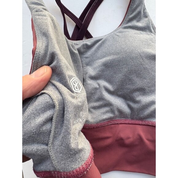 Born Primitive Crossfire Strappy Active Sports Bra Mauve/Red  Size Medium - Picture 6 of 9